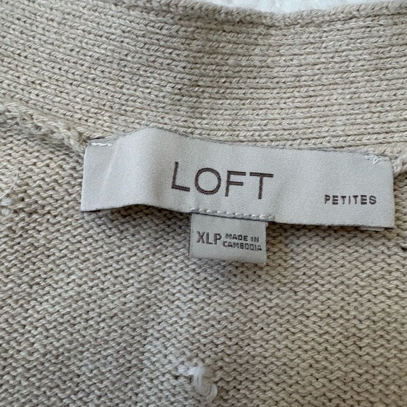 Loft cropped cotton embroidered polka dot cardigan - Picture 4 of 5